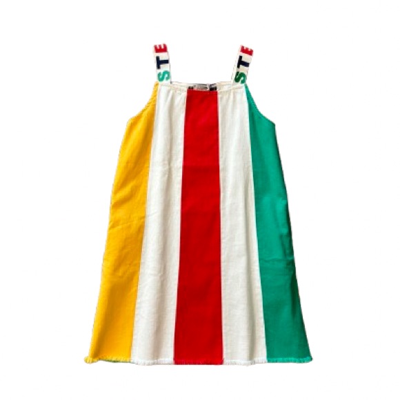 Nwt Stella Mccartney Kids Denim Dress | Size 12 | Colorful Stripes